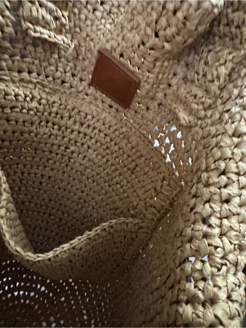 New with tag sol and mer Woven Straw Tote Bag in Natural Tan - Picture 2 of 5